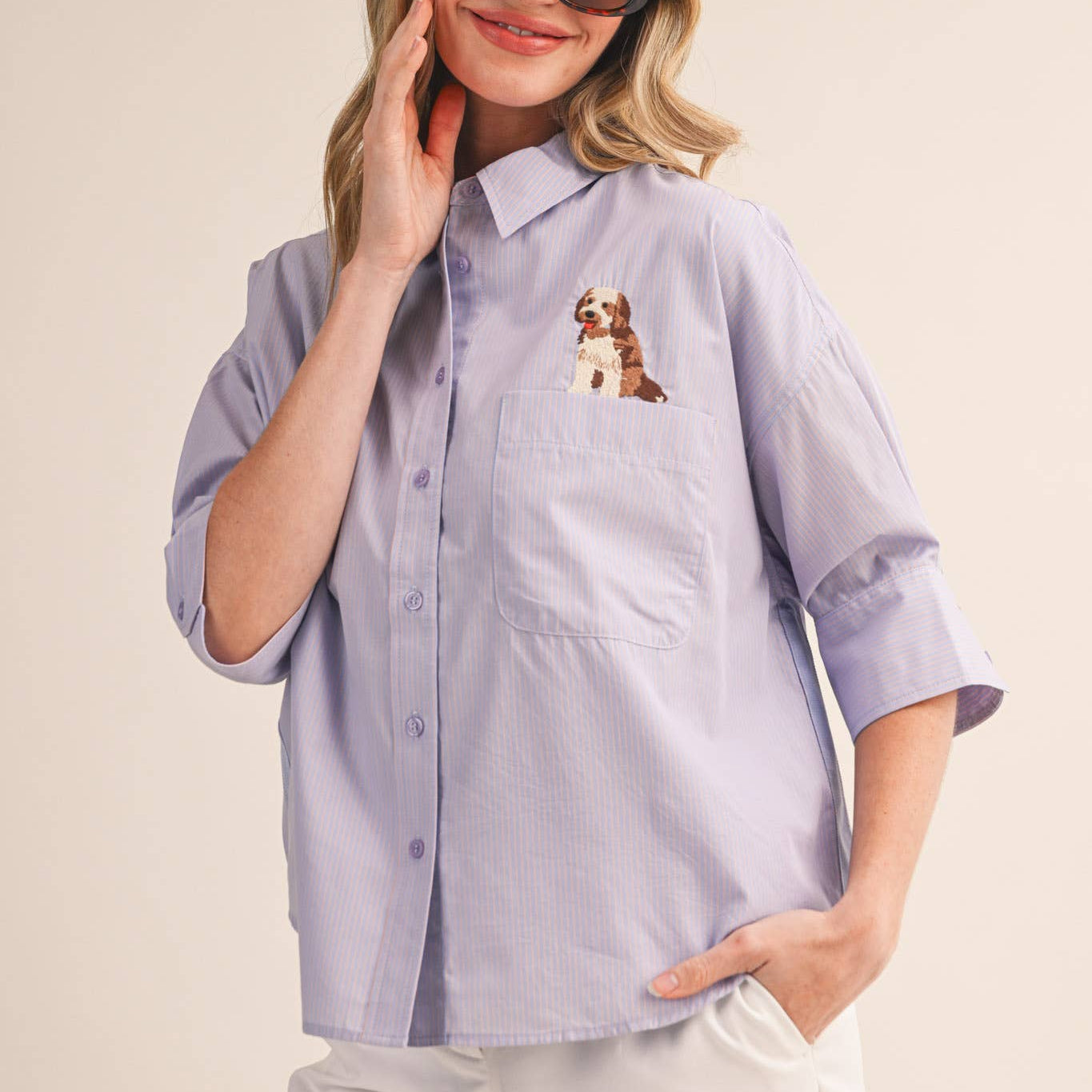 Doodle Embroiderer Dog Top