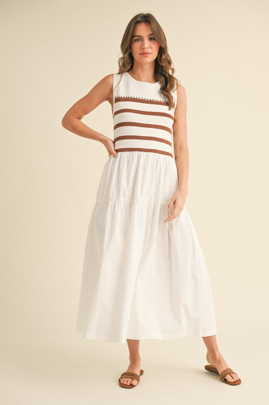 Whipstitch Flowy Dress - Stylish In The Saddle