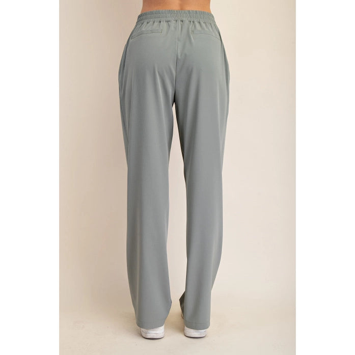 Woven Straight Trouser Athletic Pants - Stylish In The Saddle