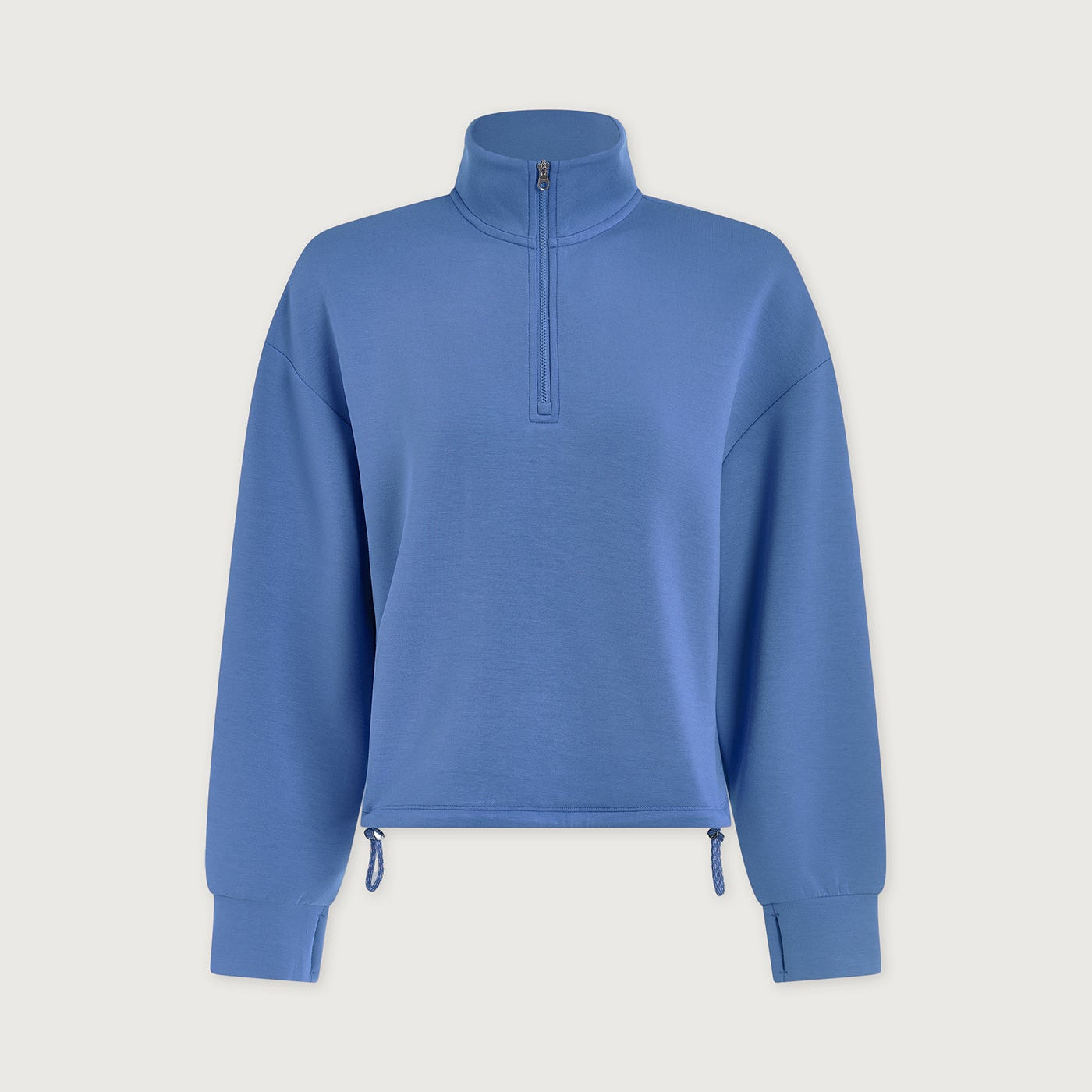 Sian Cropped Half-Zip Sweat