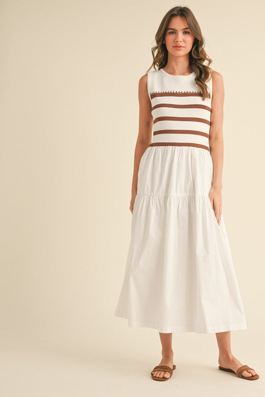 Whipstitch Flowy Dress - Stylish In The Saddle