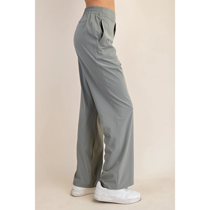 Woven Straight Trouser Athletic Pants - Stylish In The Saddle
