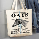 Trainers Choose Oats Horse Canvas Tote Bag - Stylish In The Saddle