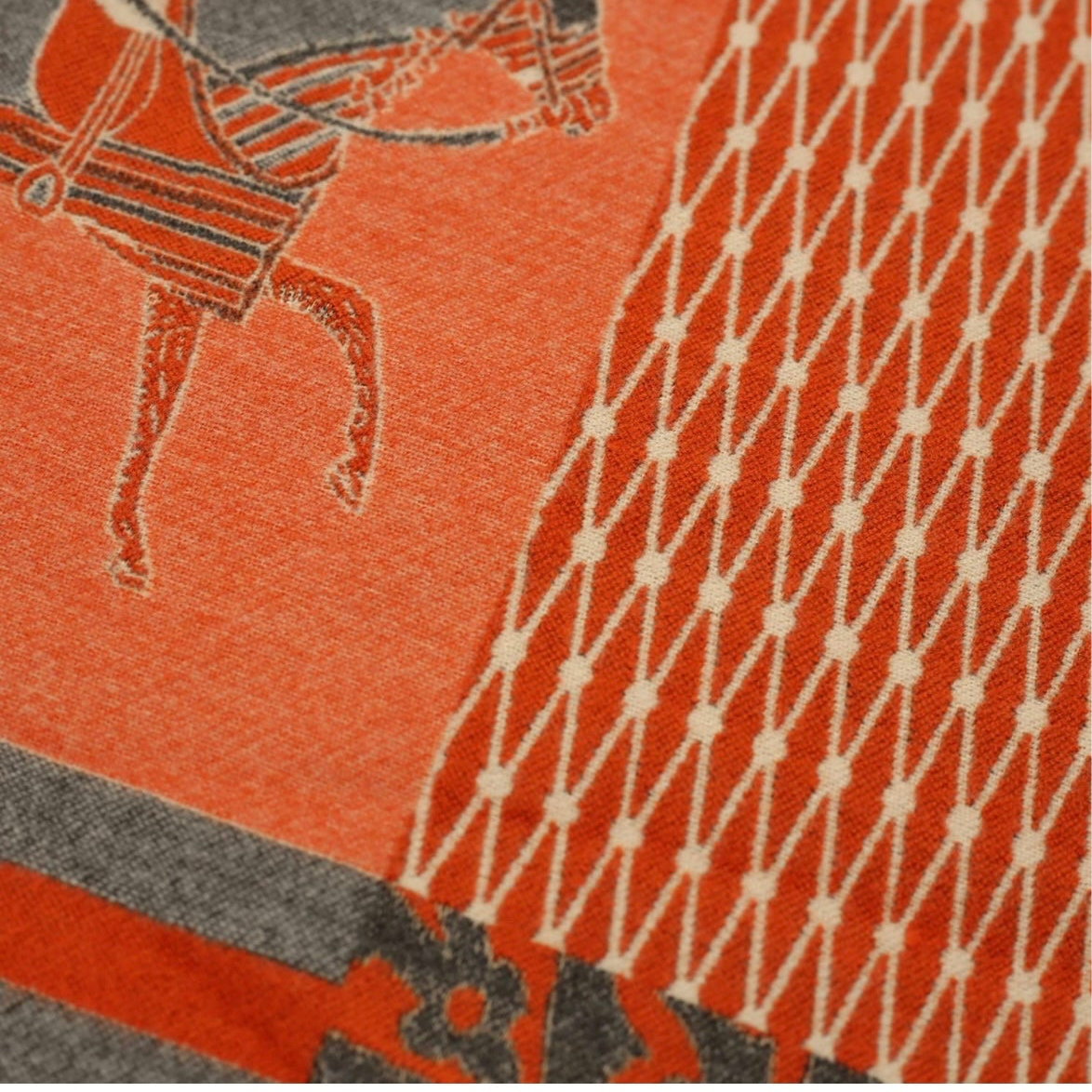 Orange Classic Equestrian Scarf/Shawl - Stylish In The Saddle