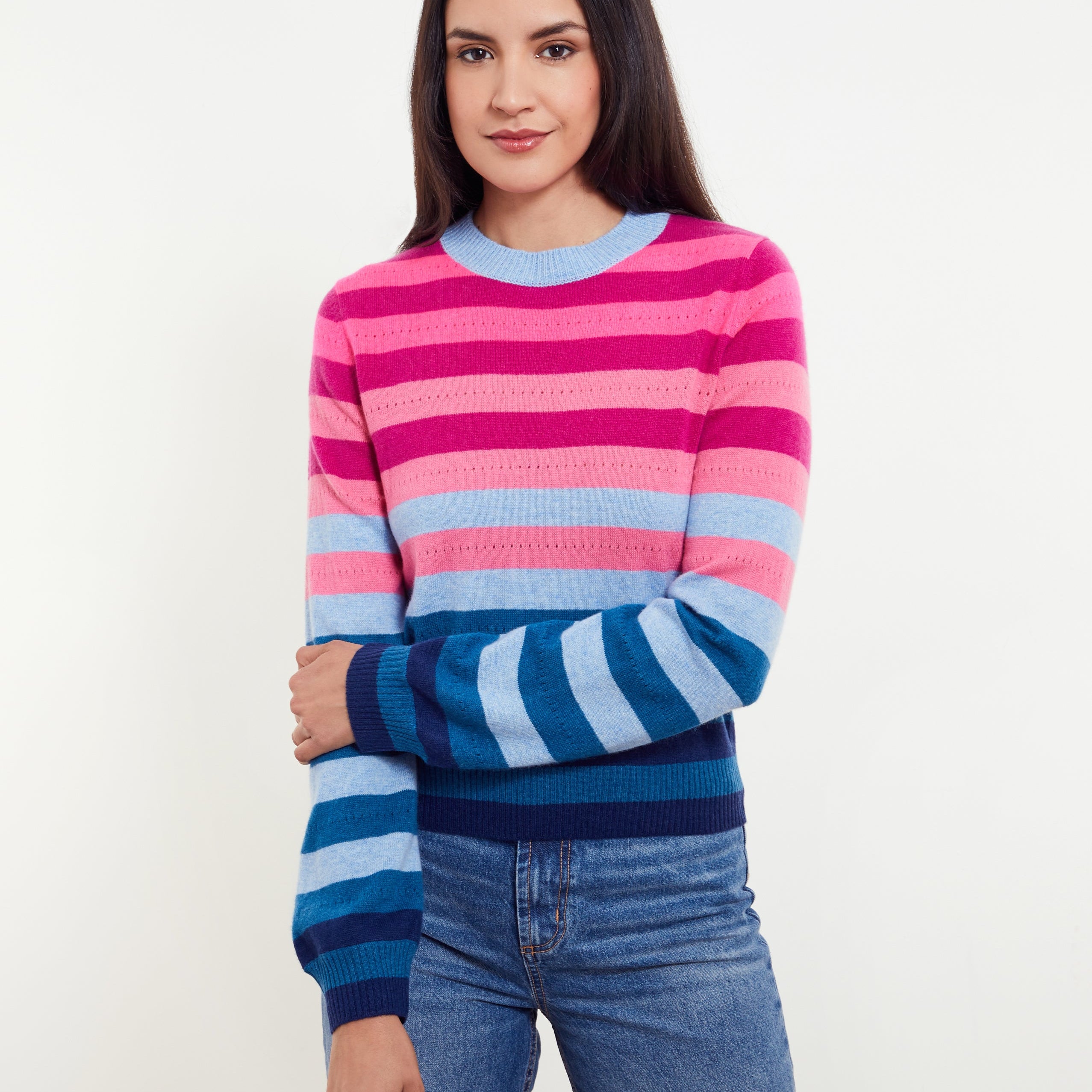 Ariana Striped Cashmere Sweater