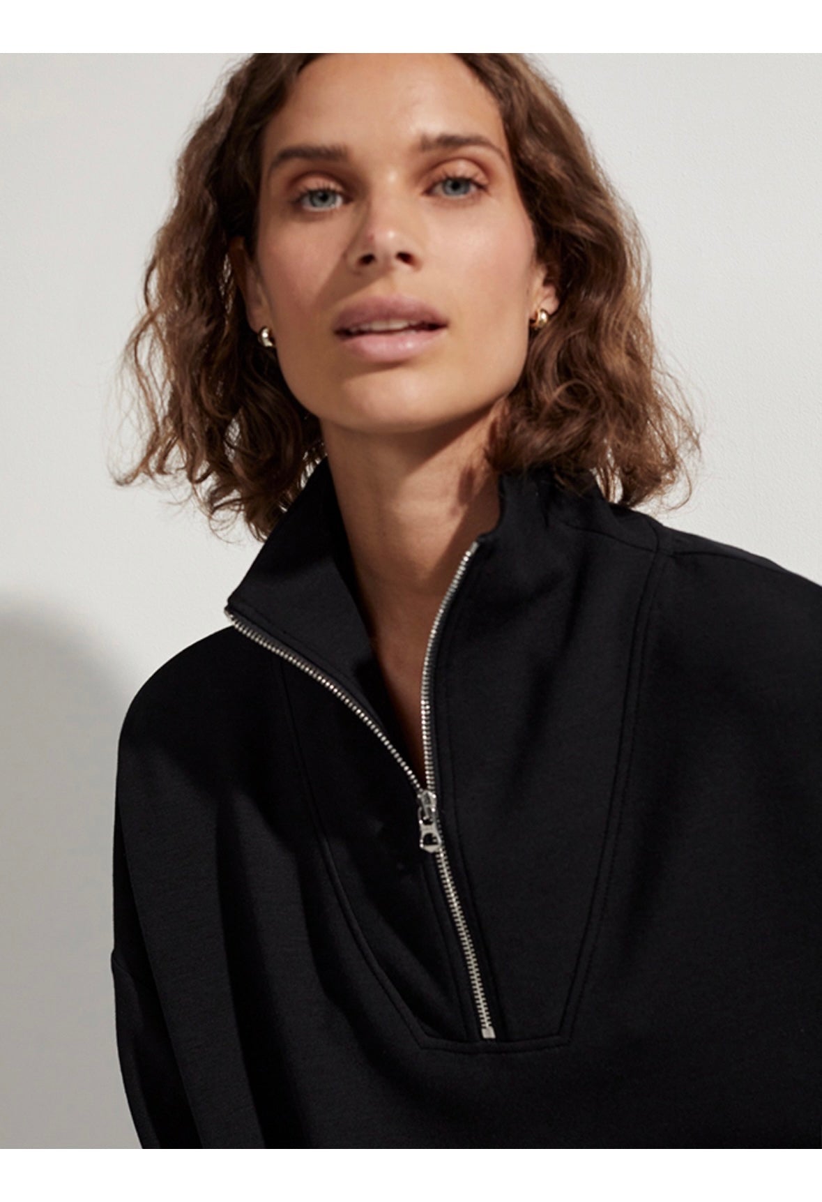 Hawley Quarter Zip Sweater Black - Stylish In The Saddle