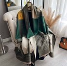 Green Yellow Classic Equestrian Scarf/Shawl - Stylish In The Saddle
