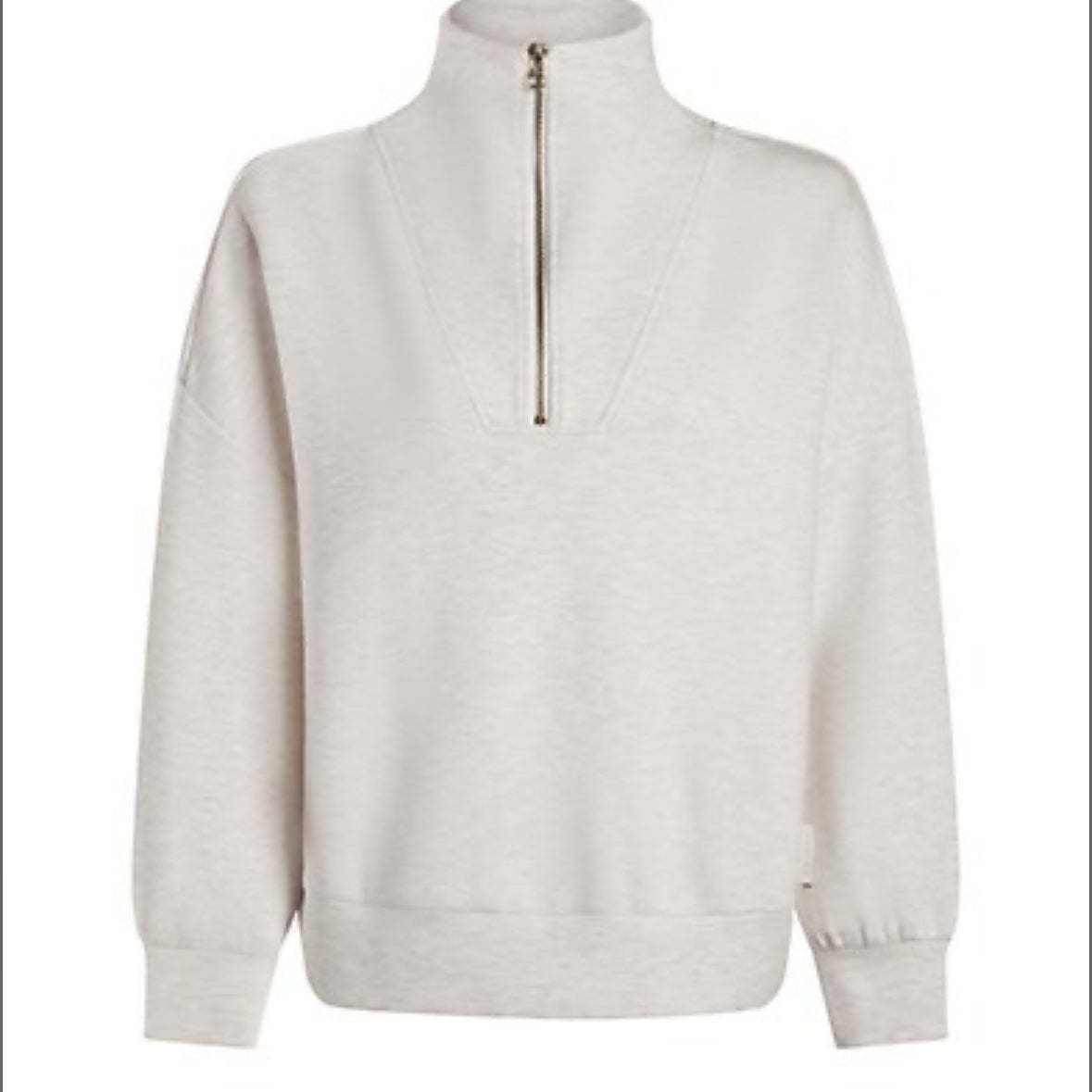 Hawley Quarter Zip Sweater Ivory - Stylish In The Saddle