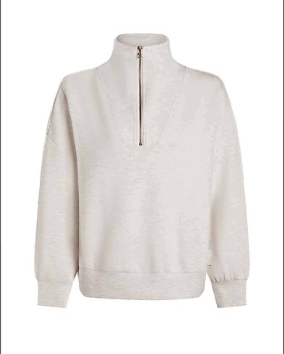 Hawley Quarter Zip Sweater Ivory - Stylish In The Saddle