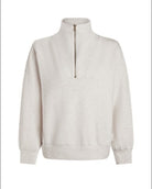 Hawley Quarter Zip Sweater Ivory - Stylish In The Saddle