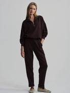 Hawley Quarter Zip Sweater Coffee - Stylish In The Saddle