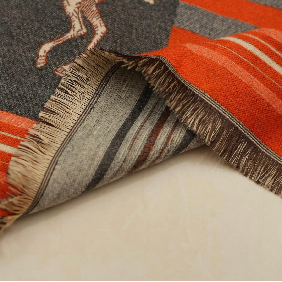 Orange Classic Equestrian Scarf/Shawl - Stylish In The Saddle