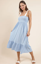 Delilah Strappy Blue Dress - Stylish In The Saddle