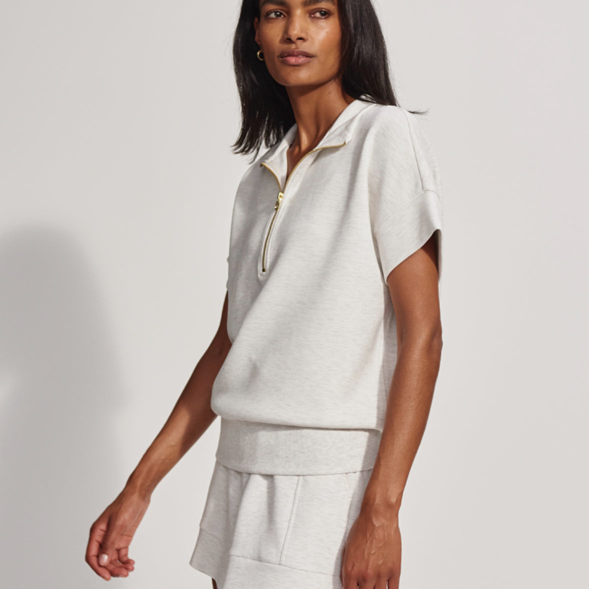 Ritchie Short Sleeve Top Ivory - Stylish In The Saddle