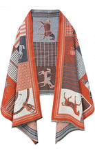 Orange Classic Equestrian Scarf/Shawl - Stylish In The Saddle