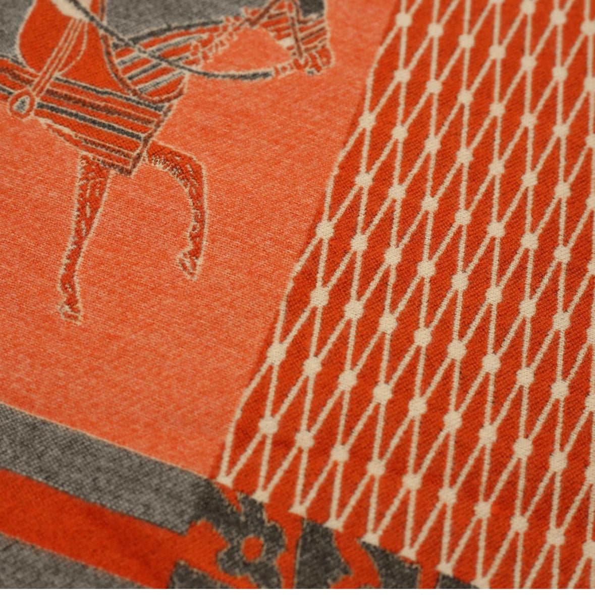 Orange Classic Equestrian Scarf/Shawl - Stylish In The Saddle