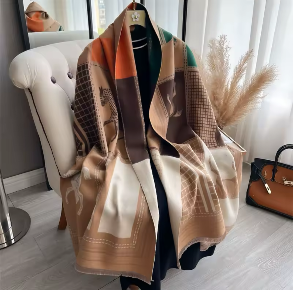 Caramel Classic Equestrian Scarf/Shawl - Stylish In The Saddle