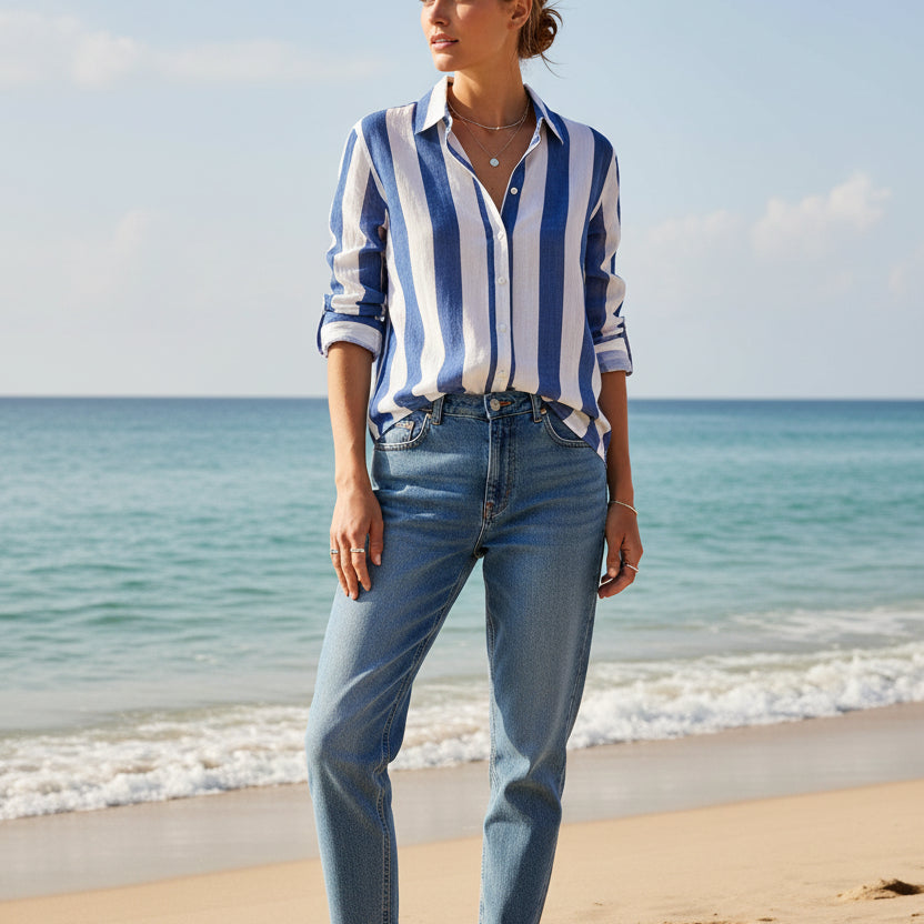 Surf Stripe Button Down Shirt