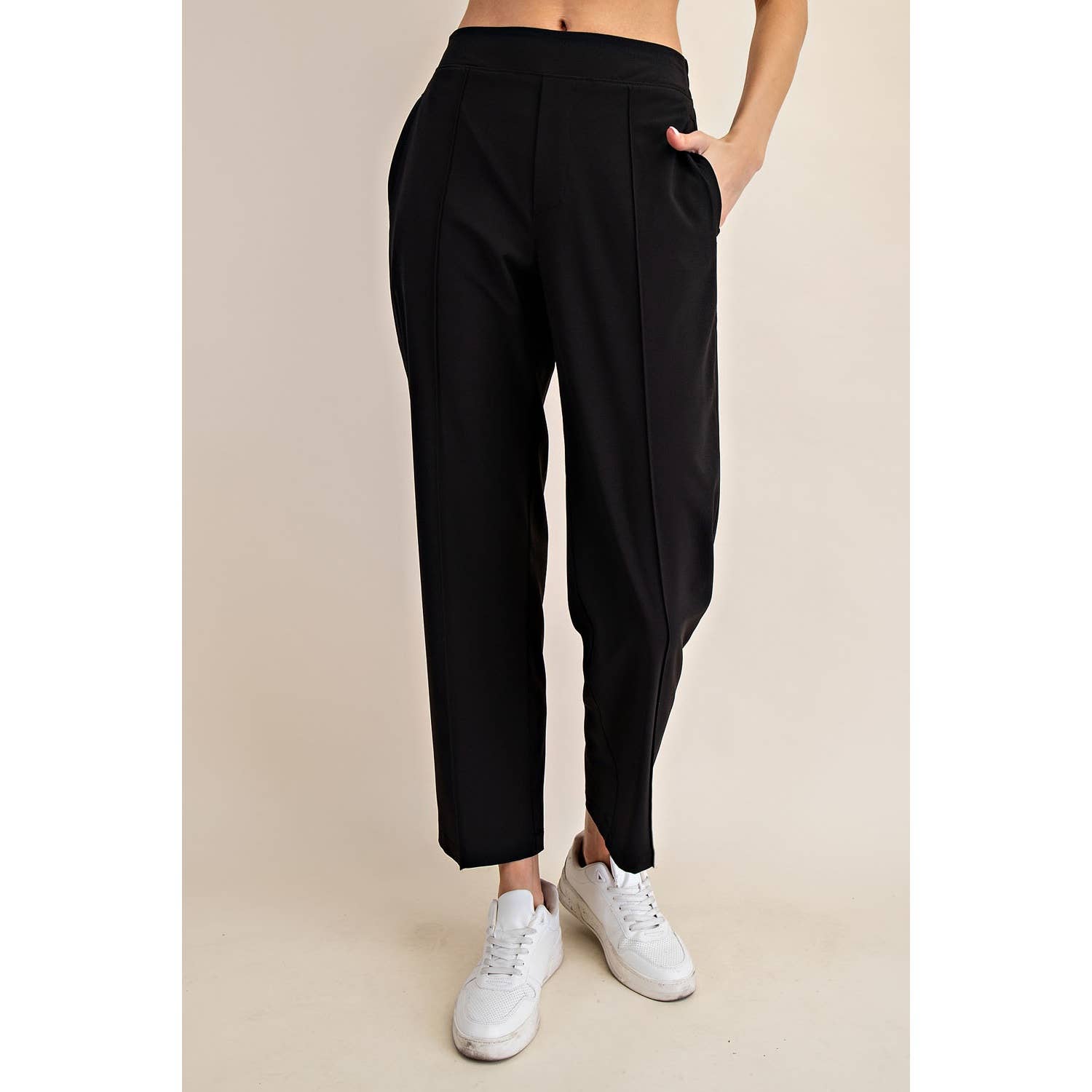 Woven Ankle Pant Black - Stylish In The Saddle
