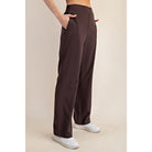 Woven Straight Trouser Athletic Pants - Stylish In The Saddle