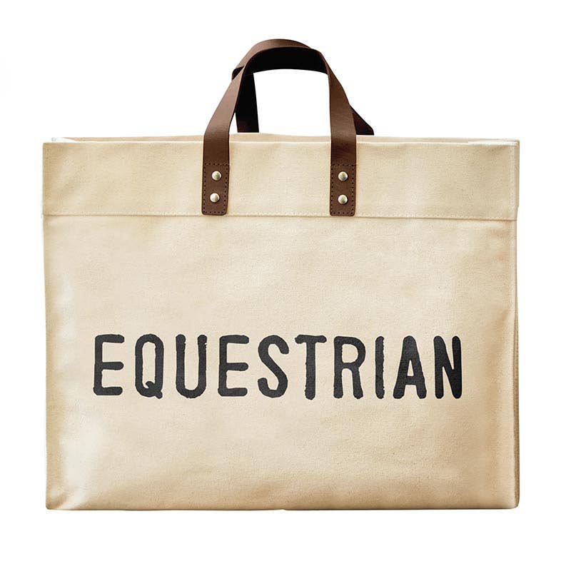 Equestrian Canvas Tote - Stylish In The Saddle
