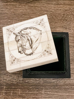 Horse Head Bone Trinket Box