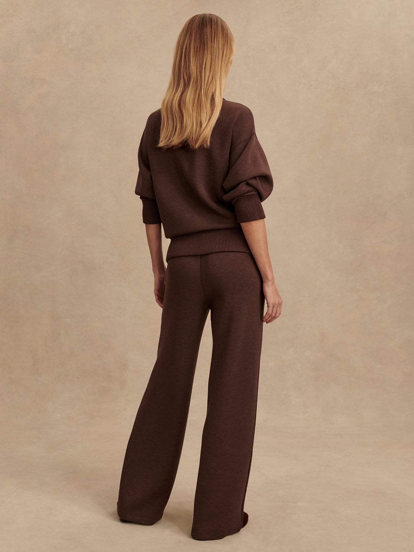 Wide Leg Pant 30 Chocolate & Chocolate Marl – Stylish In The