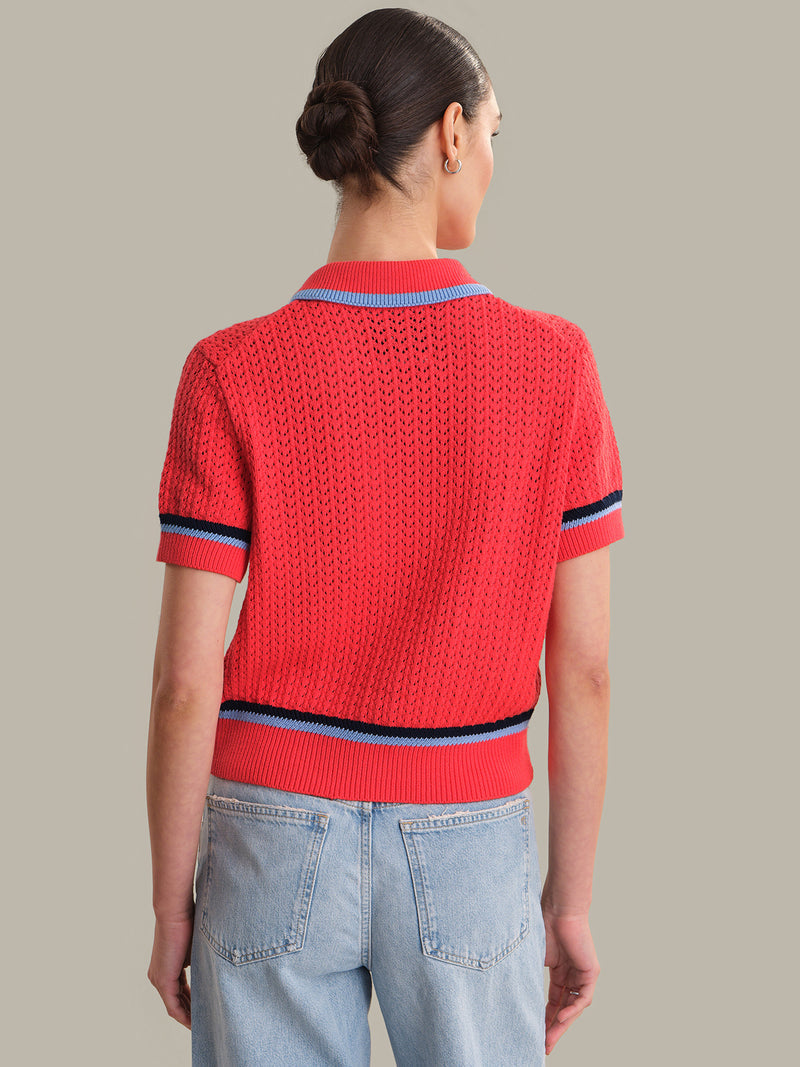 Dania Pointelle Trimmed Polo