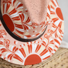 Elisa Hand Painted Western Hat - Red, Pink and Tan - Stylish In The Saddle