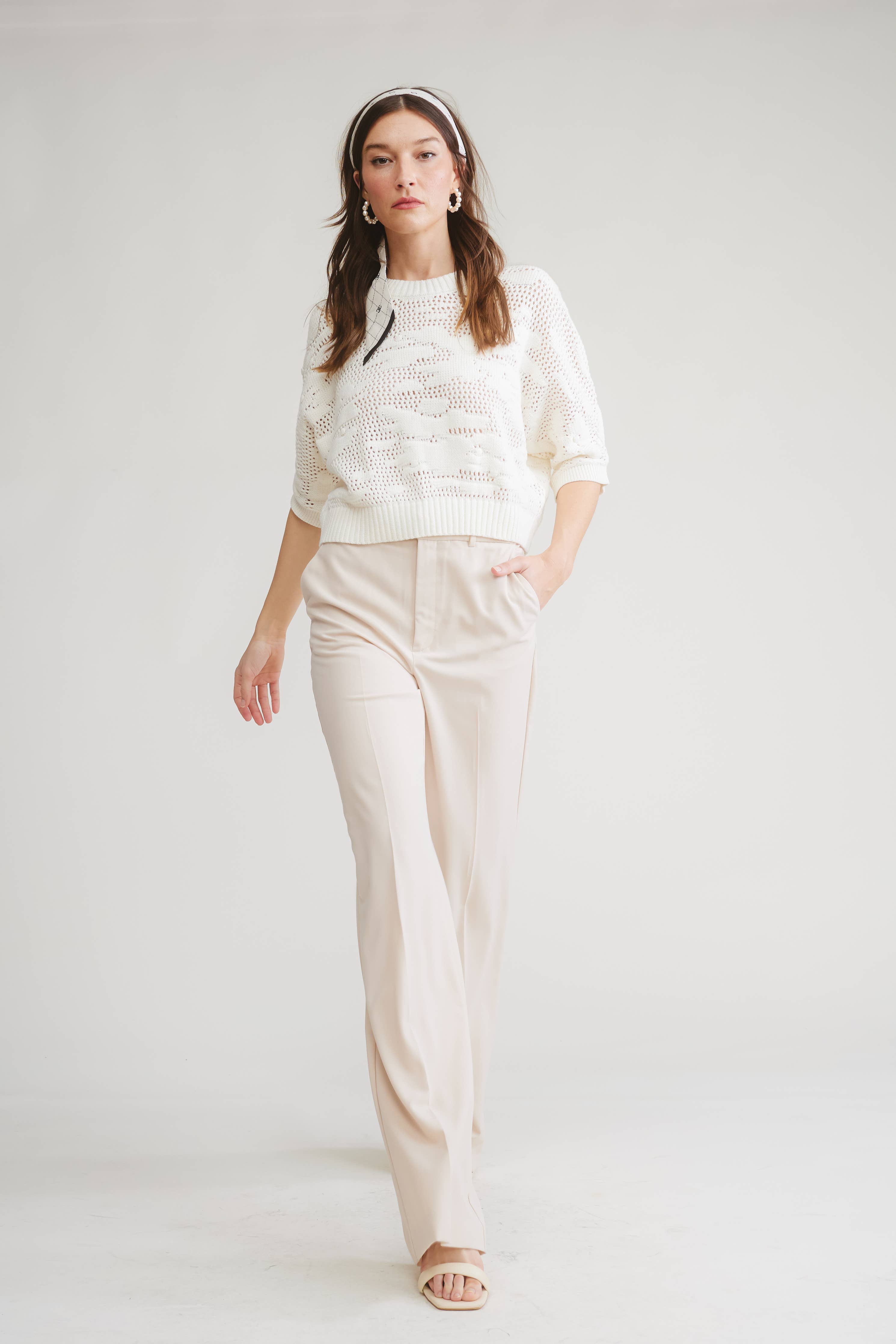 Crescent Open Knitting Sweater Top - Stylish In The Saddle