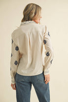 EMBROIDERED BUTTON UP TOP MTP4162 - Stylish In The Saddle