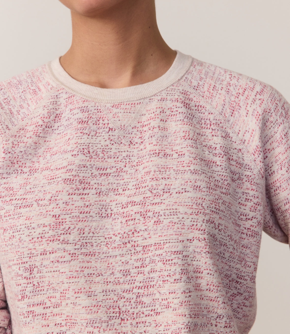 Reversible Raglan Space Dye Top Rose - Stylish In The Saddle