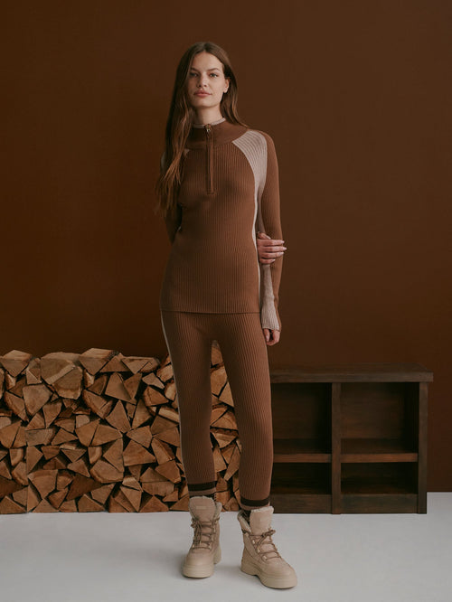 Bellings Half-Zip Knit Top