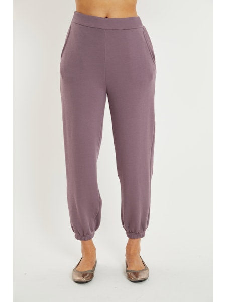 Plum Shirred Jogger - Stylish In The Saddle
