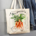 Vintage Farmhouse Carrots Vegetables 12 oz Canvas Tote Bag