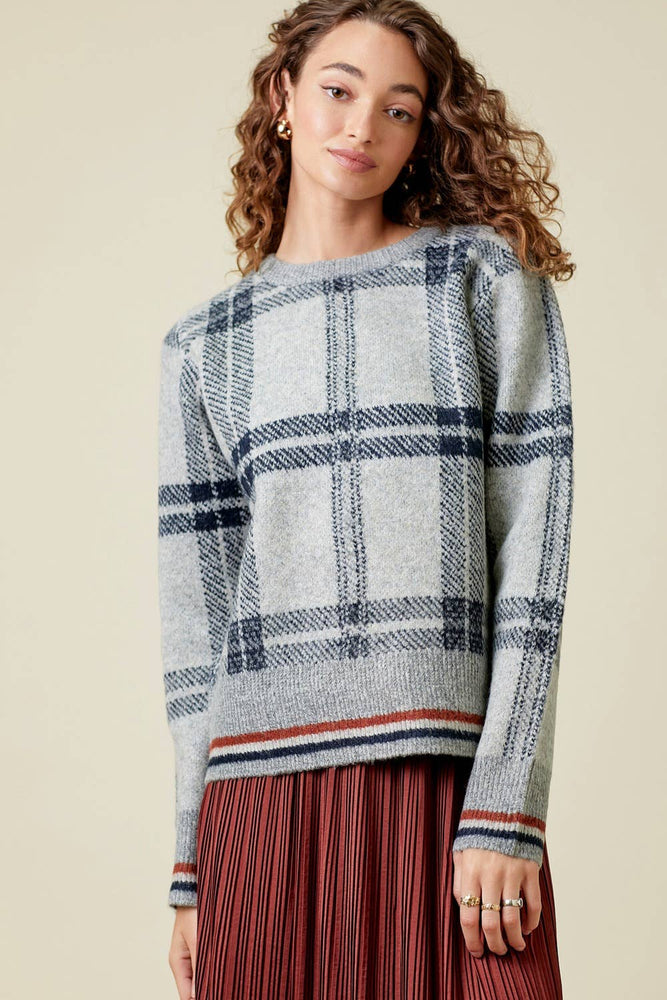 Ella Checkered Sweater