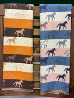 Reversible Equestrian Striped Scarf - Multi Color