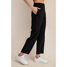 Woven Ankle Pant Black - Stylish In The Saddle