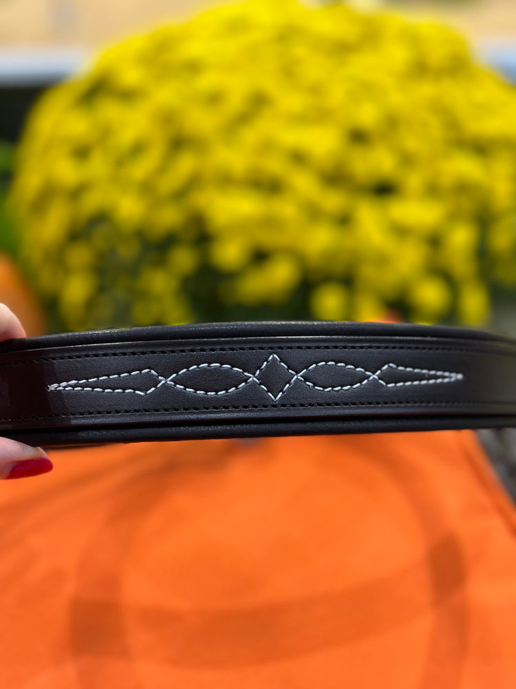 Fancy Stitch Padded Leather Belt