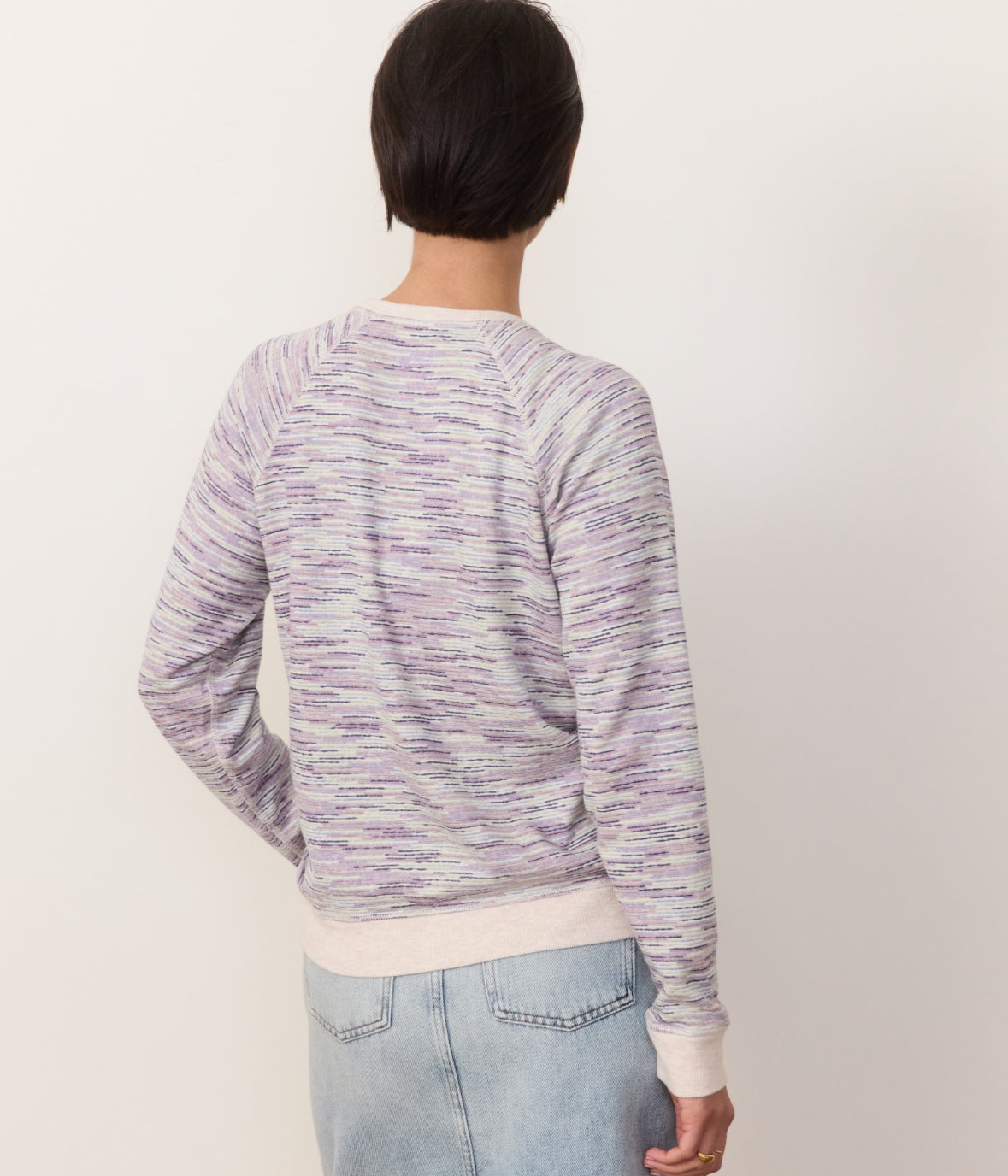 Reversible Raglan Space Dye Top Navy - Stylish In The Saddle