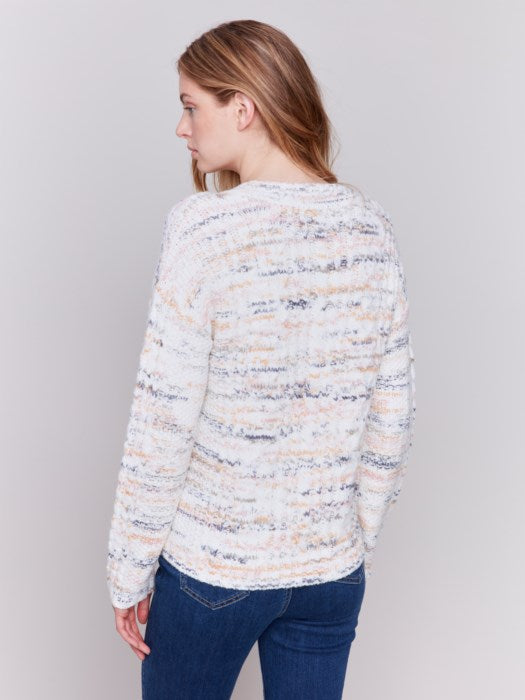 Chunky Marl Cable Knit Sweater - Stylish In The Saddle