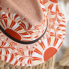 Elisa Hand Painted Western Hat - Red, Pink and Tan - Stylish In The Saddle