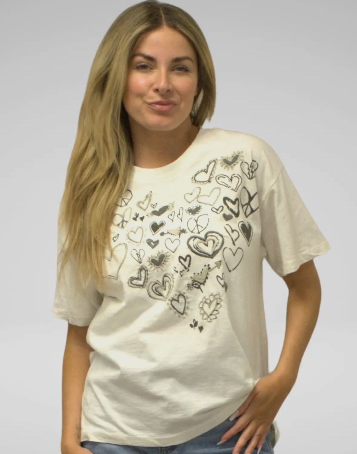 Heart To Heart Embroidered Shirt - Stylish In The Saddle