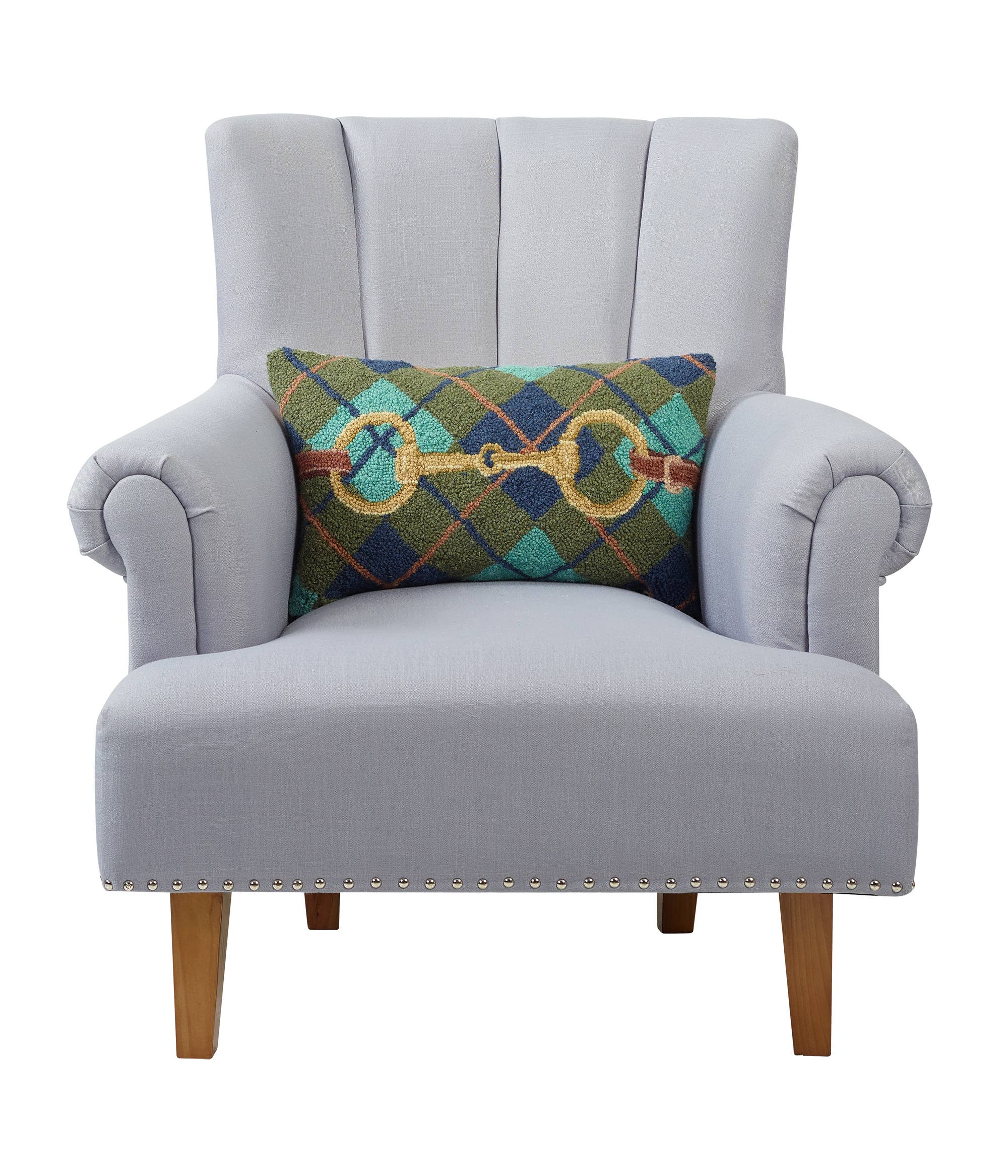 Gingham Buckle Hook Pillow - Stylish In The Saddle