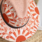 Elisa Hand Painted Western Hat - Red, Pink and Tan - Stylish In The Saddle