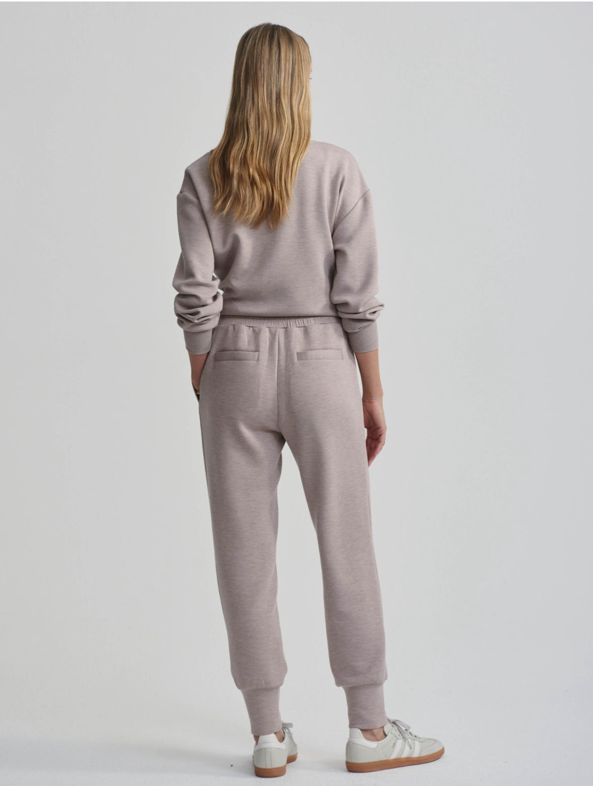 Varley Slim Cuff Pant Taupe Marl 27.5” - Stylish In The Saddle