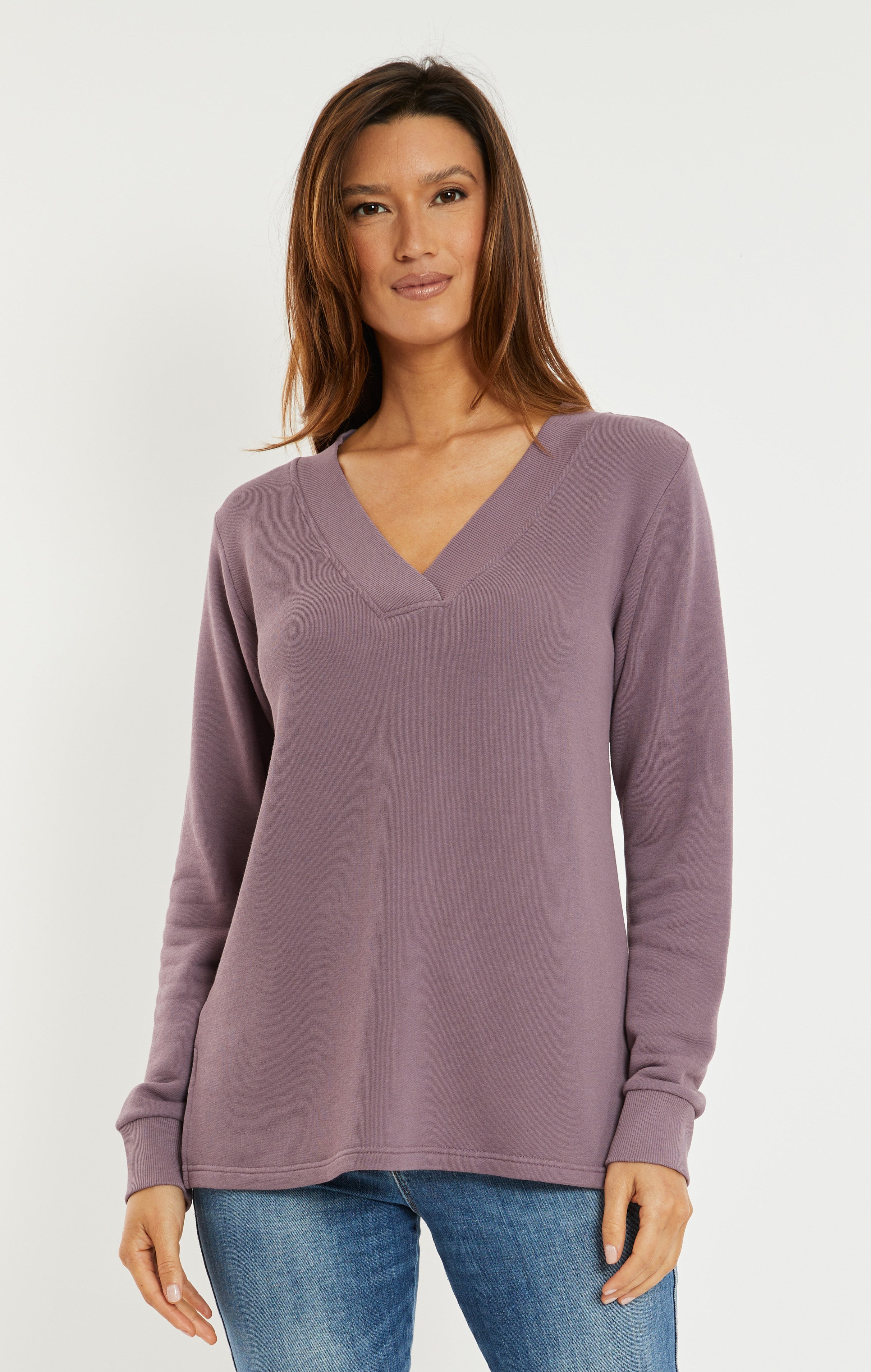 Plum Shirred Long Sleeve Shirt - Stylish In The Saddle