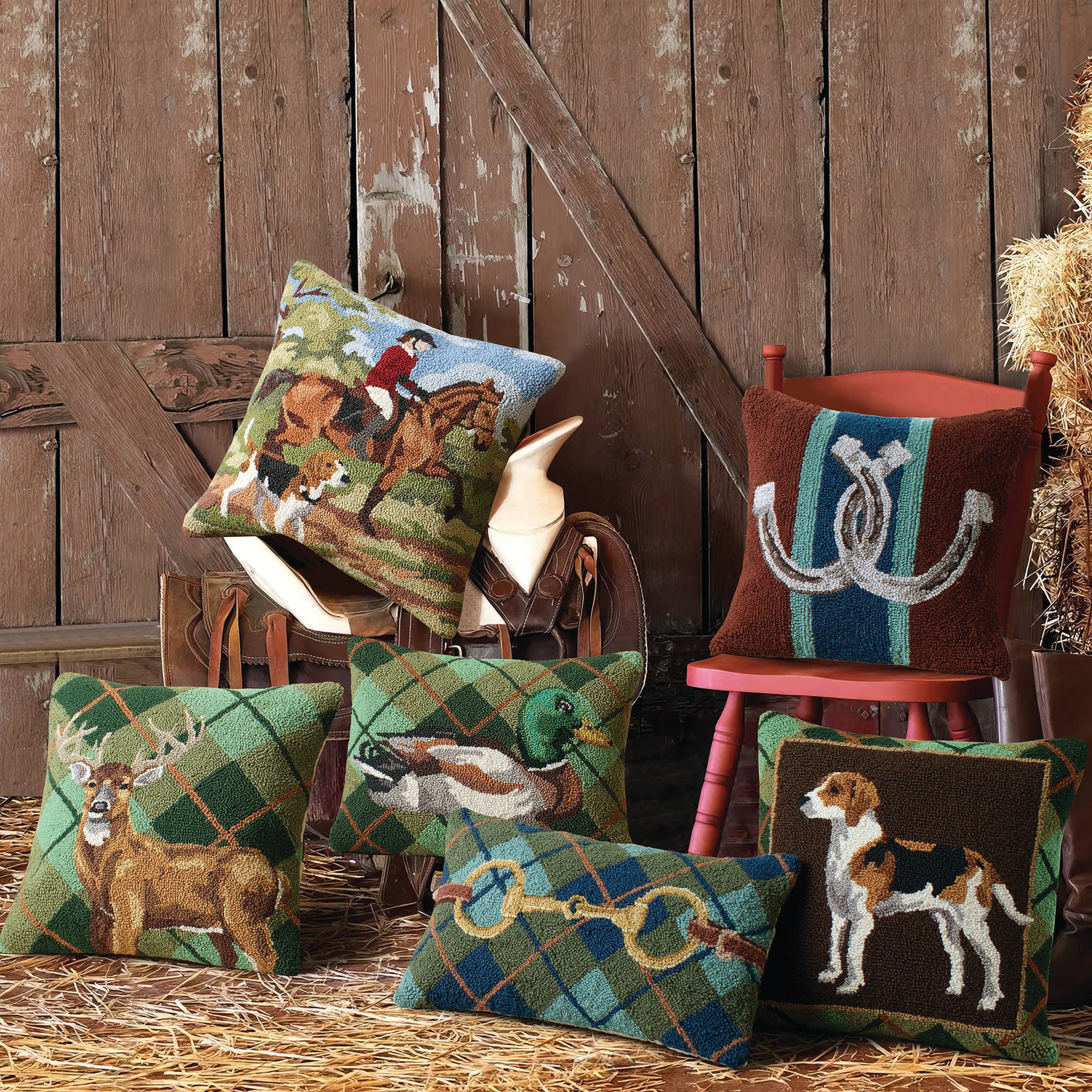 The Hunt Hook Pillow - Stylish In The Saddle