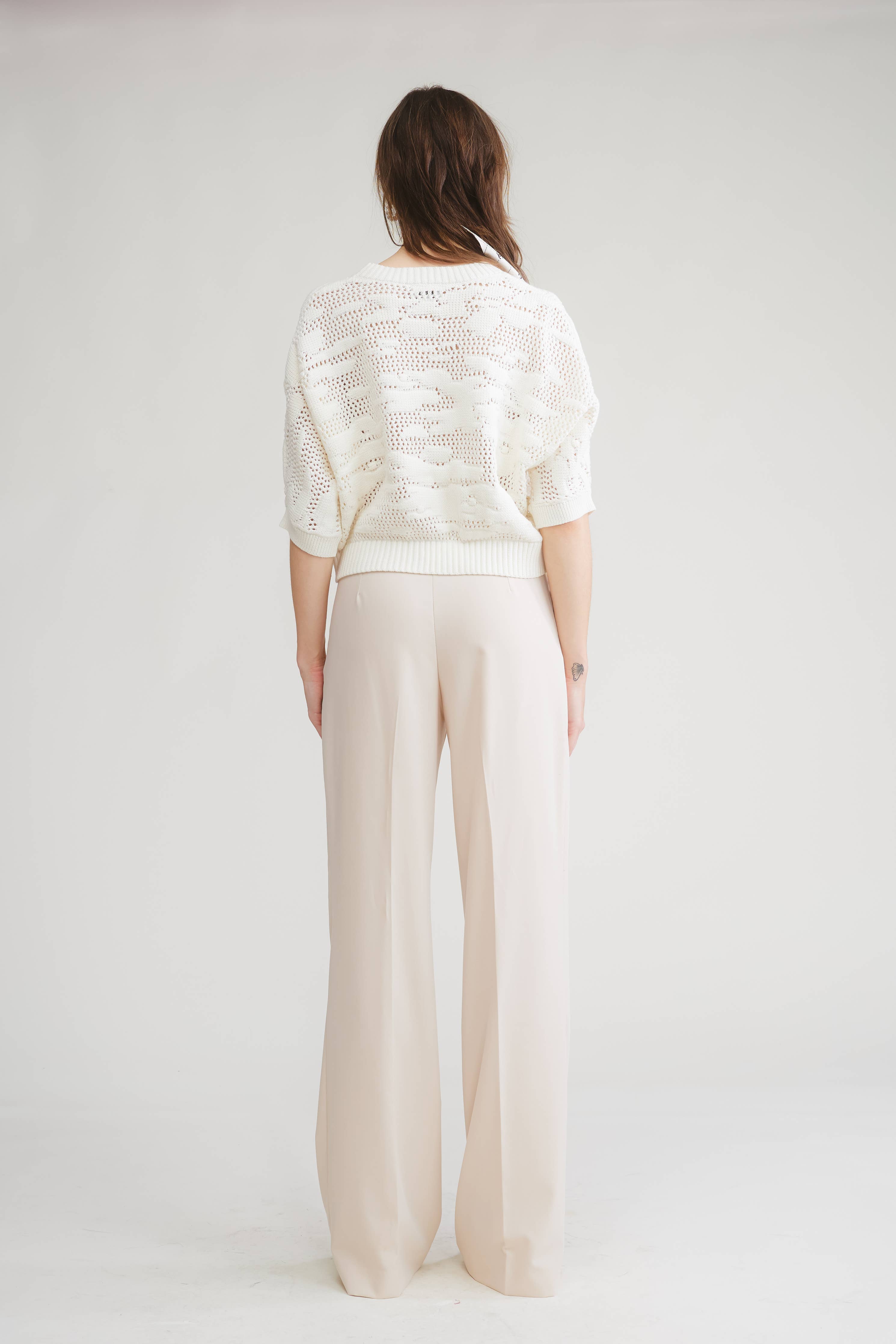 Crescent Open Knitting Sweater Top - Stylish In The Saddle