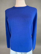 Classic Cashmere Crew Neck Sweater- Cruise Blue - Stylish In The Saddle